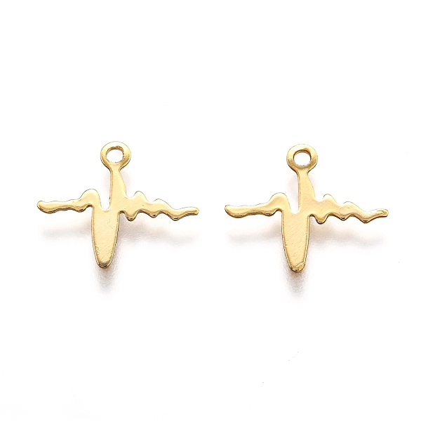 PandaHall 201 Stainless Steel Charms, HeartBeat201 Stainless Steel Charms, Laser Cut, HeartBeat, Real 18k Gold Plated, 12.5x14.5x0.5mm, Hole...
PandaHall 201 Stainless Steel Charms, HeartBeat201 Stainless Steel Charms, Laser Cut, HeartBeat, Real 18k Gold Plated, 12.5x14.5x0.5mm, Hole...