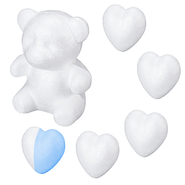 PandaHall GORGECRAFT Modelling Polystyrene Foam, DIY Decoration Crafts, Bear and Heart, White, 7pcs/set Foam Mixed Shapes White
PandaHall GORGECRAFT Modelling Polystyrene Foam, DIY Decoration Crafts, Bear and Heart, White, 7pcs/set Foam Mixed Shapes White