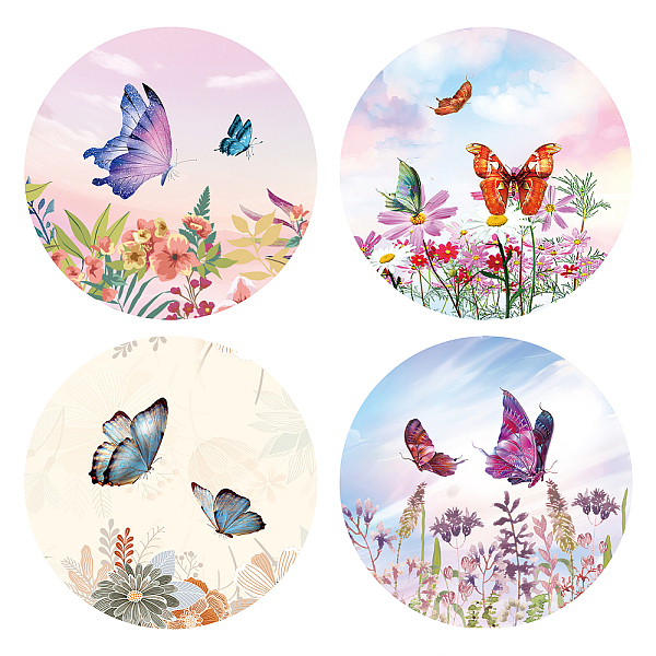 PandaHall PVC Wall Sticker, for Window or Stairway Home Decoration, Flat Round, Butterfly Pattern, 18x18x0.03cm, 4pcs/set Paper Butterfly
PandaHall PVC Wall Sticker, for Window or Stairway Home Decoration, Flat Round, Butterfly Pattern, 18x18x0.03cm, 4pcs/set Paper Butterfly