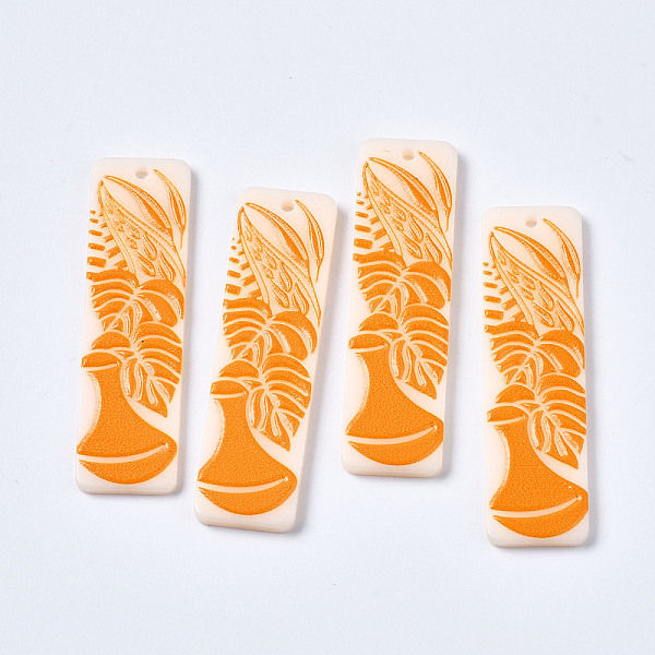 PandaHall 3D Printed Acrylic Pendants, Rectangle with Leaf, Antique White, 49.5x14x2mm, Hole: 1.6mm Acrylic Rectangle
PandaHall 3D Printed Acrylic Pendants, Rectangle with Leaf, Antique White, 49.5x14x2mm, Hole: 1.6mm Acrylic Rectangle