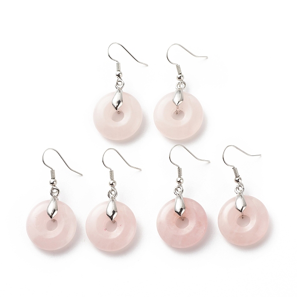 PandaHall Natural Rose Quartz Donut Dangle Earrings, Platinum Plated Brass Jewelry for Women, Cadmium Free & Lead Free, 41mm, Pin: 0.6mm...
PandaHall Natural Rose Quartz Donut Dangle Earrings, Platinum Plated Brass Jewelry for Women, Cadmium Free & Lead Free, 41mm, Pin: 0.6mm...