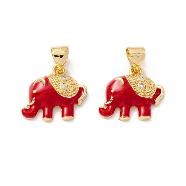 PandaHall Rack Plating Brass Cubic Zirconia Charms, with Enamel, Cadmium Free & Lead Free, Real 18K Gold Plated, Elephant, Red, 13x15x4mm...
PandaHall Rack Plating Brass Cubic Zirconia Charms, with Enamel, Cadmium Free & Lead Free, Real 18K Gold Plated, Elephant, Red, 13x15x4mm...