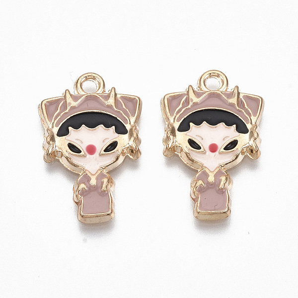 PandaHall Alloy Enamel Pendants, Cadmium Free & Lead Free, Chinese Style, Peking Opera Actress, Light Gold, Flamingo, 24.5x15.5x3mm, Hole..., Pink
PandaHall Alloy Enamel Pendants, Cadmium Free & Lead Free, Chinese Style, Peking Opera Actress, Light Gold, Flamingo, 24.5x15.5x3mm, Hole..., Pink