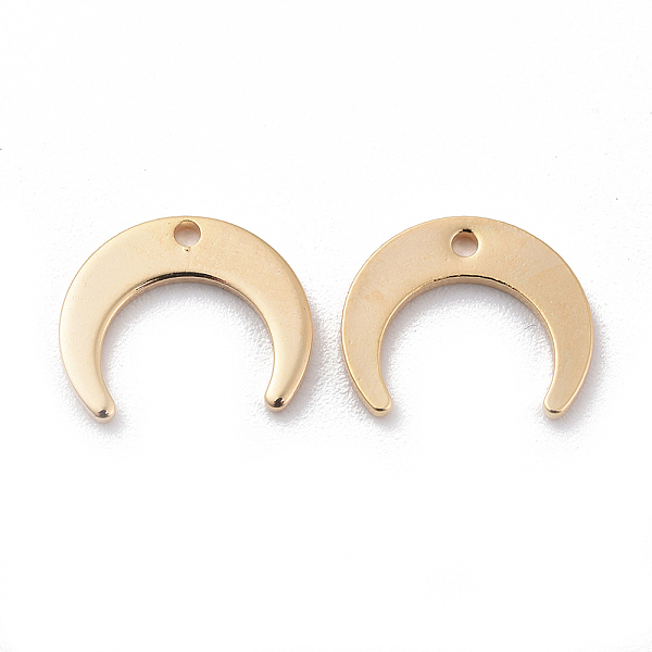 PandaHall Brass Charms, Double Horn/Crescent Moon, Nickel Free, Real 18K Gold Plated, 9x11x0.8mm, Hole: 1mm Brass Moon
PandaHall Brass Charms, Double Horn/Crescent Moon, Nickel Free, Real 18K Gold Plated, 9x11x0.8mm, Hole: 1mm Brass Moon