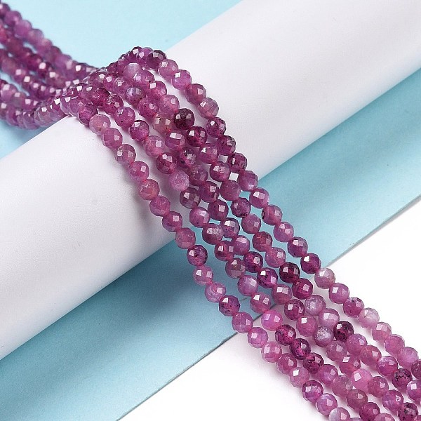 PandaHall Natural Ruby/Red Corundum Beads Strands, Faceted, Round, 3mm, Hole: 0.6mm, about 126pcs/strand, 15.16 inch(38.5cm) Ruby Round
PandaHall Natural Ruby/Red Corundum Beads Strands, Faceted, Round, 3mm, Hole: 0.6mm, about 126pcs/strand, 15.16 inch(38.5cm) Ruby Round