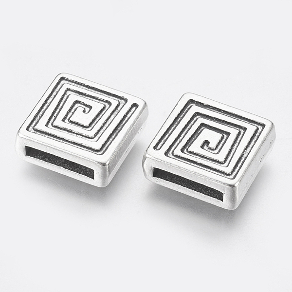 PandaHall Tibetan Style Slide Charms, Lead Free and Cadmium Free, Square, Antique Silver, 14x14x5mm, Hole: 2mm Alloy Square
PandaHall Tibetan Style Slide Charms, Lead Free and Cadmium Free, Square, Antique Silver, 14x14x5mm, Hole: 2mm Alloy Square