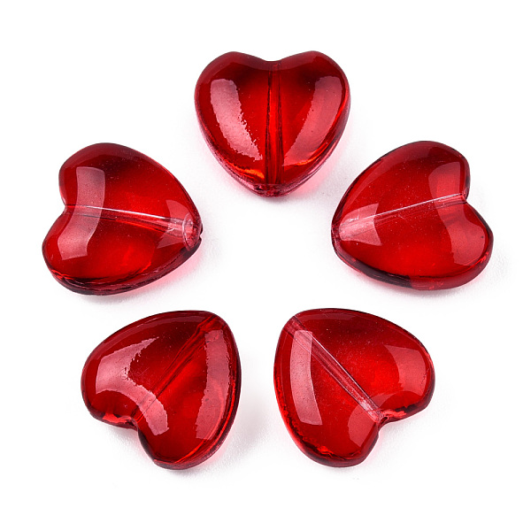 PandaHall Transparent Spray Painted Glass Beads, Heart, Red, 12x12x5.5mm, hole: 0.9~1mm Glass Heart Red
PandaHall Transparent Spray Painted Glass Beads, Heart, Red, 12x12x5.5mm, hole: 0.9~1mm Glass Heart Red