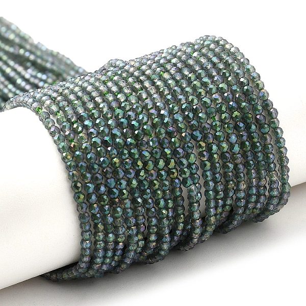 PandaHall Electroplate Transparent Glass Beads Strands, Rainbow Plated, Faceted Round, Cadet Blue, 2mm, Hole: 0.7mm, about 184~187pcs/strand...
PandaHall Electroplate Transparent Glass Beads Strands, Rainbow Plated, Faceted Round, Cadet Blue, 2mm, Hole: 0.7mm, about 184~187pcs/strand...