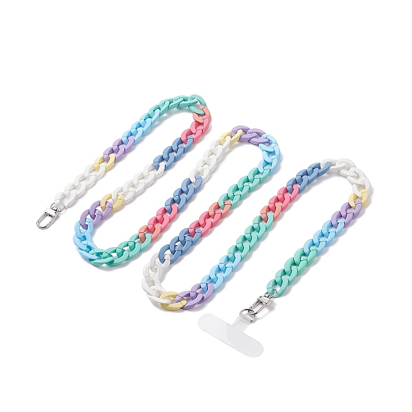 PandaHall Acrylic Curb Chain Mobile Strap, with TPU Mobile Phone Lanyard Patch and Alloy Swivel Clasps, Colorful, 127cm Acrylic
PandaHall Acrylic Curb Chain Mobile Strap, with TPU Mobile Phone Lanyard Patch and Alloy Swivel Clasps, Colorful, 127cm Acrylic