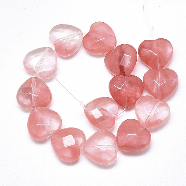 PandaHall Cherry Quartz Glass Beads Strands, Faceted, Heart, 14.5~15x15~15.5x7~8mm, Hole: 1.2mm, about 14pcs/strand, 7.6 inch Cherry Quartz...
PandaHall Cherry Quartz Glass Beads Strands, Faceted, Heart, 14.5~15x15~15.5x7~8mm, Hole: 1.2mm, about 14pcs/strand, 7.6 inch Cherry Quartz...