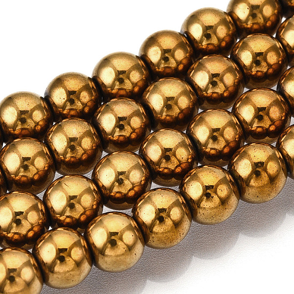 PandaHall Non-magnetic Synthetic Hematite Beads Strands, Grade A, Round, Golden Plated, 6mm, Hole: 1.5~2mm, about 65~70pcs/strand..., Gold
PandaHall Non-magnetic Synthetic Hematite Beads Strands, Grade A, Round, Golden Plated, 6mm, Hole: 1.5~2mm, about 65~70pcs/strand..., Gold