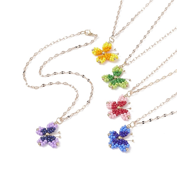 PandaHall 5Pcs 5 Colors Glass Seed Braided Butterfly Pendant Necklaces Set, Brass Wire Wrap Jewelry for Women, Mixed Color, 15.47 inch..., Multicolor
PandaHall 5Pcs 5 Colors Glass Seed Braided Butterfly Pendant Necklaces Set, Brass Wire Wrap Jewelry for Women, Mixed Color, 15.47 inch..., Multicolor