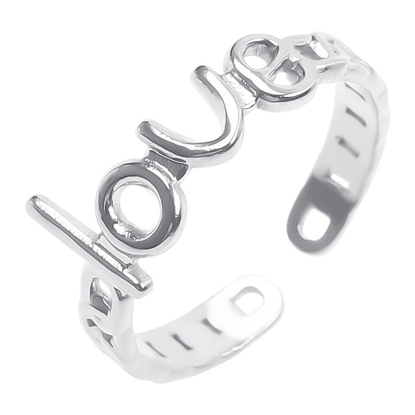 PandaHall Romantic Titanium Steel Word Love Open Cuff Rings for Women Men, Stainless Steel Color Titanium Steel
PandaHall Romantic Titanium Steel Word Love Open Cuff Rings for Women Men, Stainless Steel Color Titanium Steel