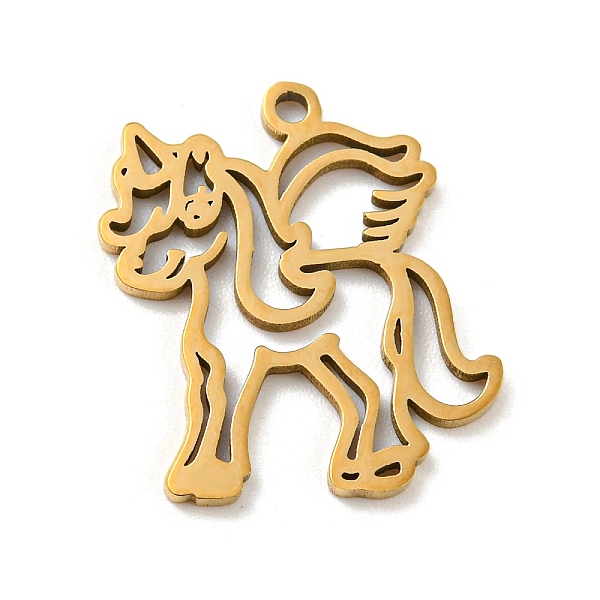 PandaHall 201 Stainless Steel Pendants, Laser Cut, Unicorn, Golden, 17x14x1mm, Hole: 1.2mm 201 Stainless Steel Unicorn
PandaHall 201 Stainless Steel Pendants, Laser Cut, Unicorn, Golden, 17x14x1mm, Hole: 1.2mm 201 Stainless Steel Unicorn