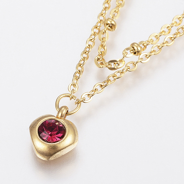PandaHall 304 Stainless Steel Cable Chain Bracelets, Multi-strand Bracelets, with Rhinestone, Lobster Claw Clasps, Heart, Golden, Rose..., Pink
PandaHall 304 Stainless Steel Cable Chain Bracelets, Multi-strand Bracelets, with Rhinestone, Lobster Claw Clasps, Heart, Golden, Rose..., Pink