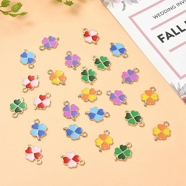 PandaHall 25Pcs 5 Colors Alloy Enamel Pendants, Golden, Clover, Mixed Color, 18x12x1.3mm, Hole: 1.8mm, 5pcs/color Alloy+Enamel Clover..., Multicolor
PandaHall 25Pcs 5 Colors Alloy Enamel Pendants, Golden, Clover, Mixed Color, 18x12x1.3mm, Hole: 1.8mm, 5pcs/color Alloy+Enamel Clover..., Multicolor