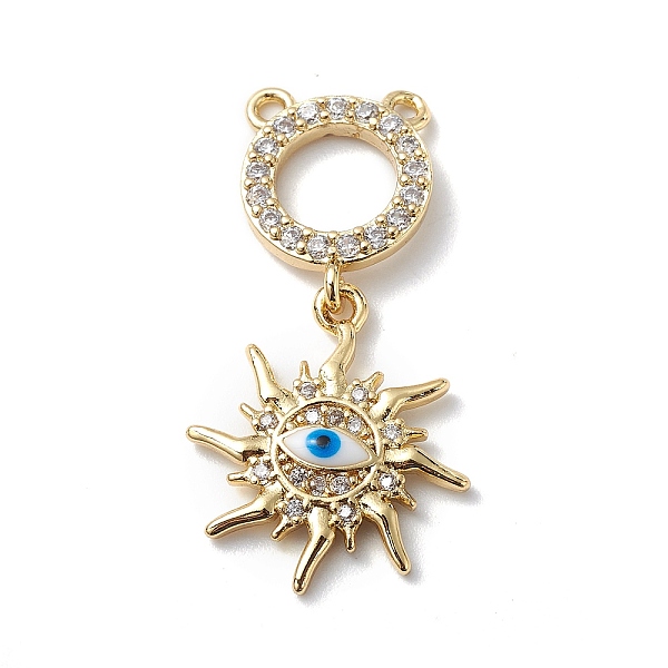 PandaHall Rack Plating Brass Micro Pave Clear Cubic Zirconia Connector Charms, Enamel Evil Eye Sun, Lead Free & Cadmium Free, Real 18K Gold..., White
PandaHall Rack Plating Brass Micro Pave Clear Cubic Zirconia Connector Charms, Enamel Evil Eye Sun, Lead Free & Cadmium Free, Real 18K Gold..., White
