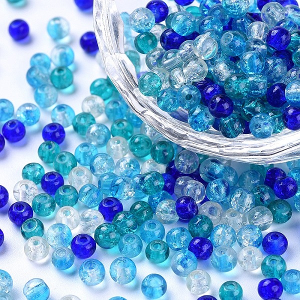 PandaHall Baking Painted Crackle Glass Beads, Carribean Blue Mix, Round, Mixed Color, 4~4.5x4mm, Hole: 1mm, about 400pcs/bag Glass Round..., Multicolor
PandaHall Baking Painted Crackle Glass Beads, Carribean Blue Mix, Round, Mixed Color, 4~4.5x4mm, Hole: 1mm, about 400pcs/bag Glass Round..., Multicolor