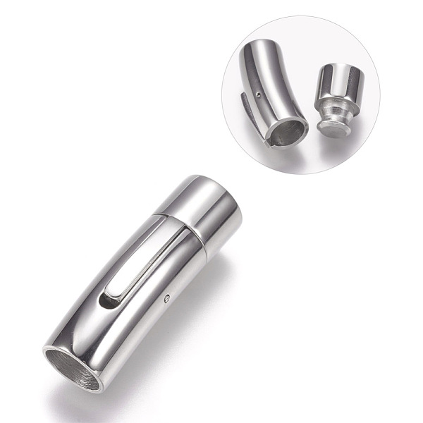 PandaHall 304 Stainless Steel Bayonet Clasps, Stainless Steel Color, 30.5x9.5mm, Hole: 7.5mm 304 Stainless Steel
PandaHall 304 Stainless Steel Bayonet Clasps, Stainless Steel Color, 30.5x9.5mm, Hole: 7.5mm 304 Stainless Steel