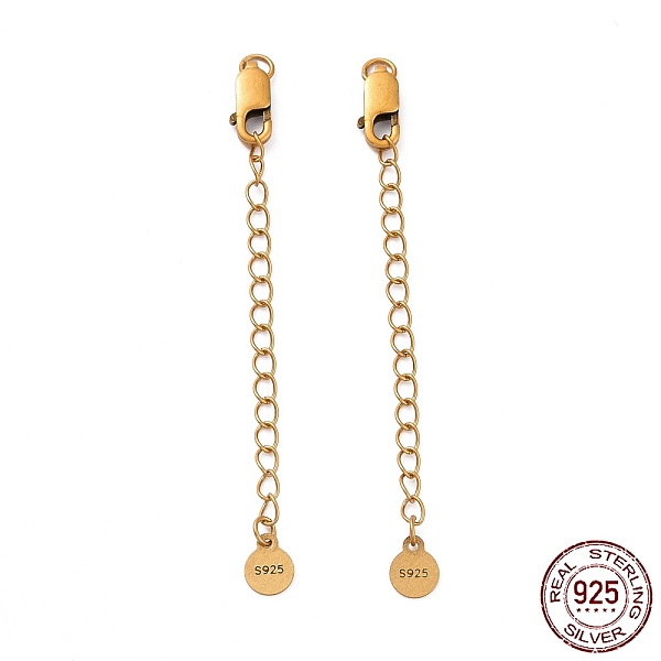 PandaHall 925 Sterling Silver Chain Extenders, with Lobster Claw Clasps & Charms, Flat Round, Antique Golden, 64x2.5mm, Hole: 2.4mm Sterling...
PandaHall 925 Sterling Silver Chain Extenders, with Lobster Claw Clasps & Charms, Flat Round, Antique Golden, 64x2.5mm, Hole: 2.4mm Sterling...