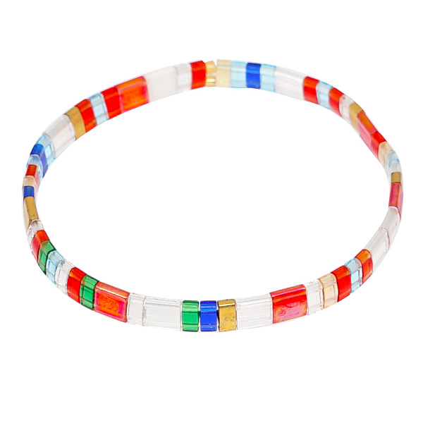 PandaHall Rainbow Bohemian Style Glass Beads Stretch Bracelets, Original Design Fashion Tila Beaded Bracelet for Women Glass
PandaHall Rainbow Bohemian Style Glass Beads Stretch Bracelets, Original Design Fashion Tila Beaded Bracelet for Women Glass