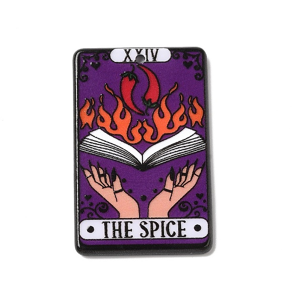 PandaHall Acrylic Pendants, Rectangle with Tarot Pattern, Indigo, 41x26x2.5mm, Hole: 1.8mm Acrylic Tarot Purple
PandaHall Acrylic Pendants, Rectangle with Tarot Pattern, Indigo, 41x26x2.5mm, Hole: 1.8mm Acrylic Tarot Purple