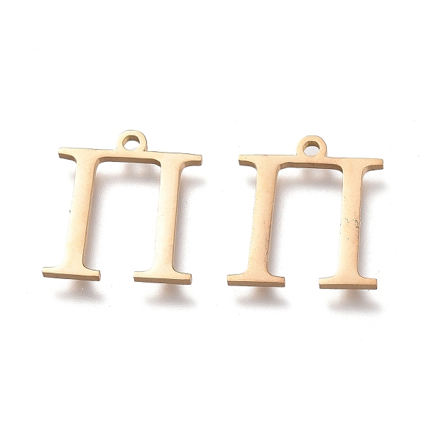 PandaHall 304 Stainless Steel Charms, Greek Alphabet, Golden, Letter.P, 14x12.5x1mm, Hole: 1.2mm 304 Stainless Steel Letter P
PandaHall 304 Stainless Steel Charms, Greek Alphabet, Golden, Letter.P, 14x12.5x1mm, Hole: 1.2mm 304 Stainless Steel Letter P