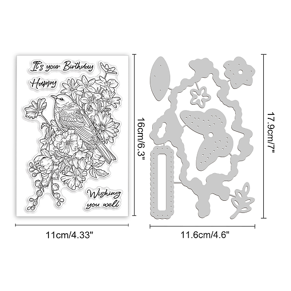 PandaHall BENECREAT Flower Bird Dies and Stamp Sets, It's Bairthday Happy Words Rubber Stamps and Cut Die for DIY Scrapbooking Album...
PandaHall BENECREAT Flower Bird Dies and Stamp Sets, It's Bairthday Happy Words Rubber Stamps and Cut Die for DIY Scrapbooking Album...