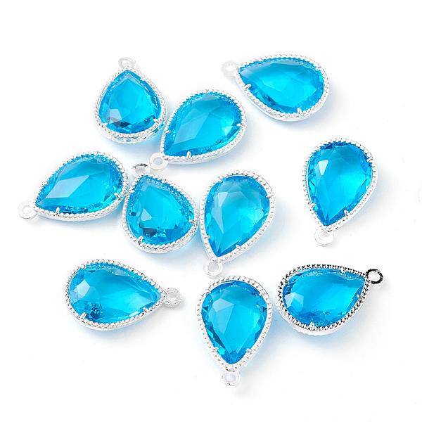 PandaHall Glass Pendants, with Eco-Friendly Alloy Open Back Berzel Findings, Faceted, teardrop, Silver Color Plated, Deep Sky Blue...
PandaHall Glass Pendants, with Eco-Friendly Alloy Open Back Berzel Findings, Faceted, teardrop, Silver Color Plated, Deep Sky Blue...
