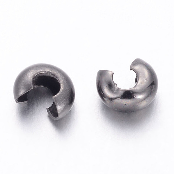PandaHall Brass Crimp Beads Covers, Nickel Free, Gunmetal, Size: About 3mm In Diameter, Hole: 1.2~1.5mm Brass
PandaHall Brass Crimp Beads Covers, Nickel Free, Gunmetal, Size: About 3mm In Diameter, Hole: 1.2~1.5mm Brass