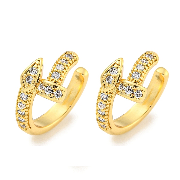 PandaHall Brass Micro Pave Clear Cubic Zirconia Cuff Earrings for Women, Real 18K Gold Plated, 17.5x8.5mm Cubic Zirconia Ring Clear
PandaHall Brass Micro Pave Clear Cubic Zirconia Cuff Earrings for Women, Real 18K Gold Plated, 17.5x8.5mm Cubic Zirconia Ring Clear