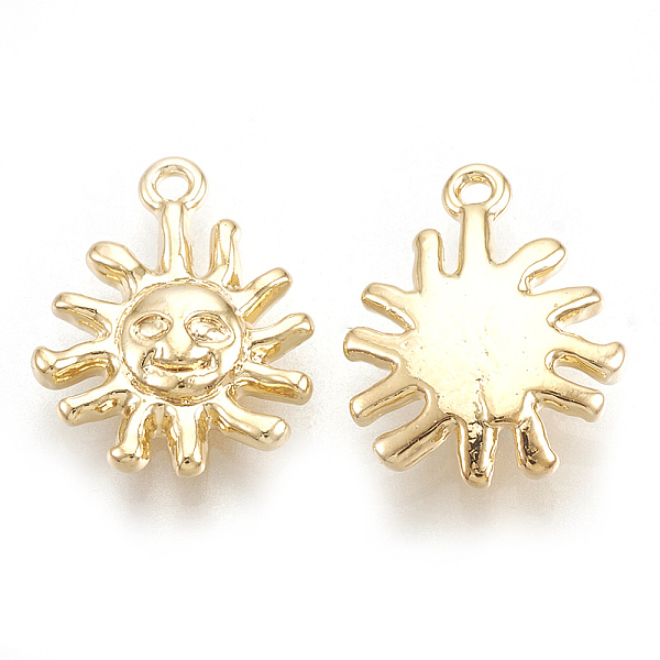 PandaHall Brass Pendants, Real 18K Gold Plated, Sun, 15.5x12x3mm, Hole: 1mm Brass Sun
PandaHall Brass Pendants, Real 18K Gold Plated, Sun, 15.5x12x3mm, Hole: 1mm Brass Sun