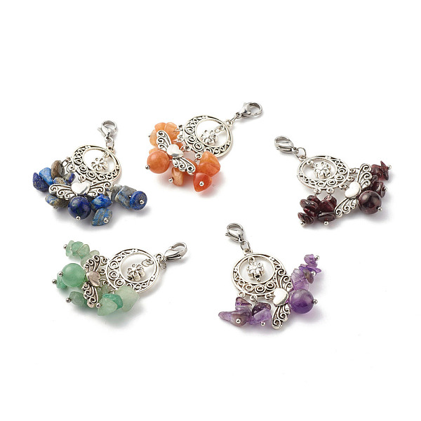 PandaHall Natural Gemstone Pendant Decorations, with Alloy Findings & 304 Stainless Steel Lobster Claw Clasps, Woven Net/Web with Feather..., Multicolor
PandaHall Natural Gemstone Pendant Decorations, with Alloy Findings & 304 Stainless Steel Lobster Claw Clasps, Woven Net/Web with Feather..., Multicolor