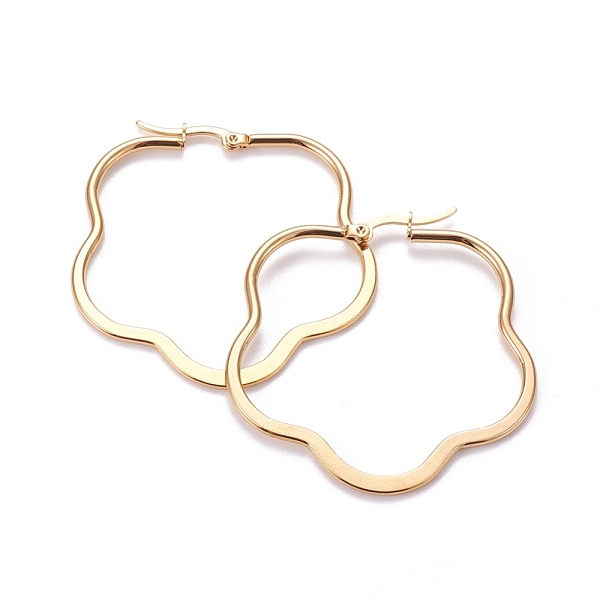 PandaHall 201 Stainless Steel Hoop Earrings, with 304 Stainless Steel Pin, Hypoallergenic Earrings, Flower, Golden, 45x44.5x2mm, 12 Gauge...
PandaHall 201 Stainless Steel Hoop Earrings, with 304 Stainless Steel Pin, Hypoallergenic Earrings, Flower, Golden, 45x44.5x2mm, 12 Gauge...