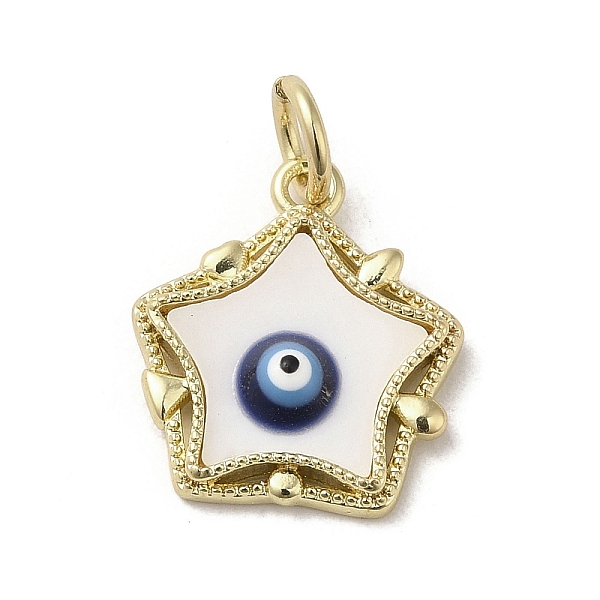 PandaHall Evil Eye Enamel Shell Pendants, Brass Star Charms with Jump Rings, Real 18K Gold Plated, Midnight Blue, 17x15x3.6mm, Hole: 3.7mm...
PandaHall Evil Eye Enamel Shell Pendants, Brass Star Charms with Jump Rings, Real 18K Gold Plated, Midnight Blue, 17x15x3.6mm, Hole: 3.7mm...