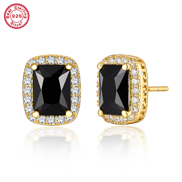 PandaHall Cubic Zirconia Rectangle Stud Earrings, Real 18K Gold Plated 925 Sterling Silver Earrings, Black, 11x9mm Sterling Silver Rectangle...
PandaHall Cubic Zirconia Rectangle Stud Earrings, Real 18K Gold Plated 925 Sterling Silver Earrings, Black, 11x9mm Sterling Silver Rectangle...