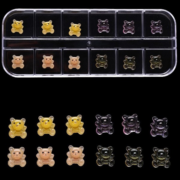 PandaHall Resin Nail Cabochons with 12 Grid Box, for Nail Art Decoration Accessories, Bear, Mixed Color, 13x4.9x1.2cm, 4 color, 3pcs/colors..., Multicolor
PandaHall Resin Nail Cabochons with 12 Grid Box, for Nail Art Decoration Accessories, Bear, Mixed Color, 13x4.9x1.2cm, 4 color, 3pcs/colors..., Multicolor