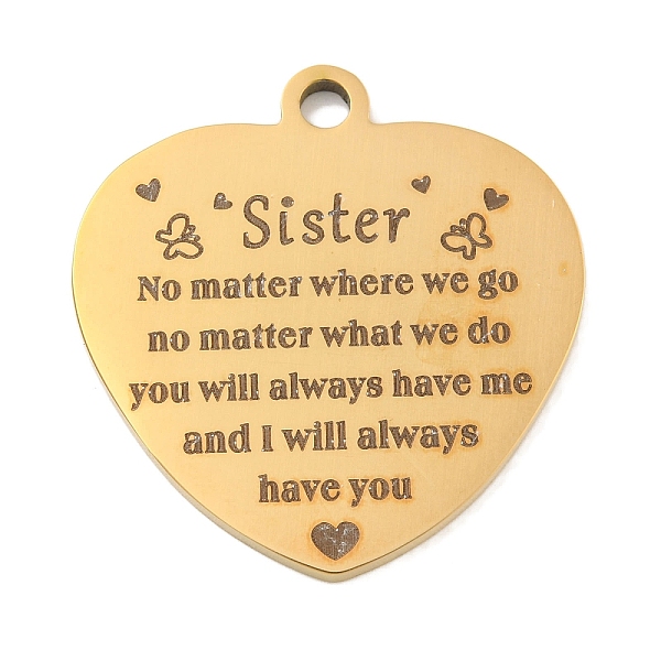 PandaHall Vacuum Plating 201 Stainless Steel Pendants, Family Theme Message Charms, Heart with Word Charms, Real 18K Gold Plated...
PandaHall Vacuum Plating 201 Stainless Steel Pendants, Family Theme Message Charms, Heart with Word Charms, Real 18K Gold Plated...