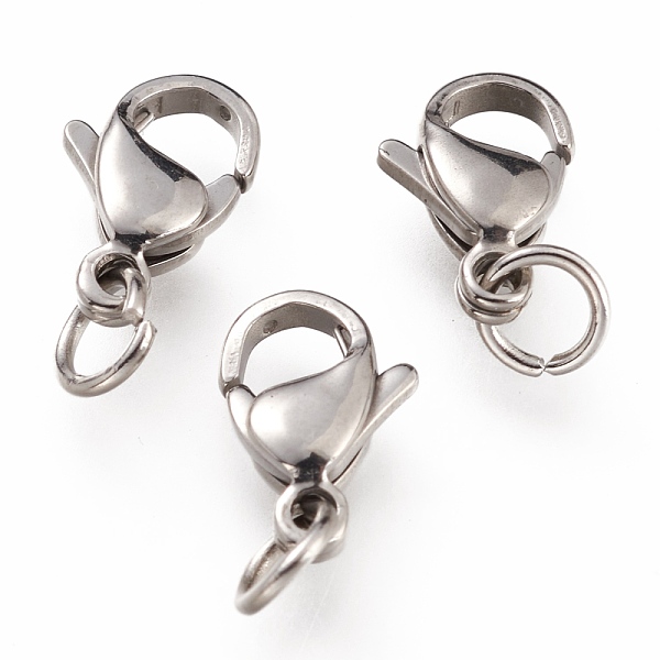 PandaHall 304 Stainless Steel Lobster Claw Clasps, With Jump Ring, Stainless Steel Color, 11x7x3mm, Hole: 3mm, Jump Ring: 5x0.6mm 304...
PandaHall 304 Stainless Steel Lobster Claw Clasps, With Jump Ring, Stainless Steel Color, 11x7x3mm, Hole: 3mm, Jump Ring: 5x0.6mm 304...