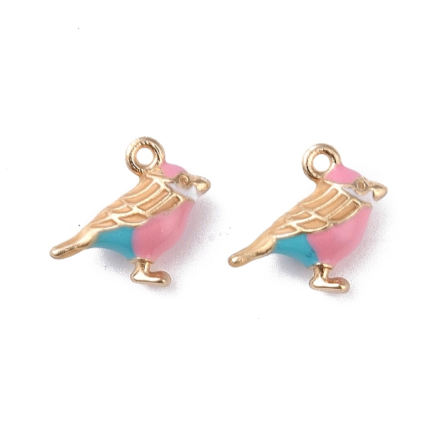 PandaHall Alloy Enamel Pendants, Cadmium Free & Lead Free, Golden, Bird Charm, Pink, 14x17x6mm, Hole: 1.6mm Alloy+Enamel Bird Pink
PandaHall Alloy Enamel Pendants, Cadmium Free & Lead Free, Golden, Bird Charm, Pink, 14x17x6mm, Hole: 1.6mm Alloy+Enamel Bird Pink