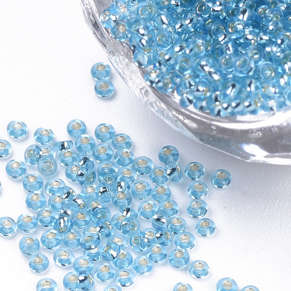 PandaHall Silver Lined Glass Seed Beads, Round, Light Sky Blue, 1.5~2x1mm, Hole: 0.6mm, about 120000pcs/bag, about 450g/bag Glass Blue
PandaHall Silver Lined Glass Seed Beads, Round, Light Sky Blue, 1.5~2x1mm, Hole: 0.6mm, about 120000pcs/bag, about 450g/bag Glass Blue