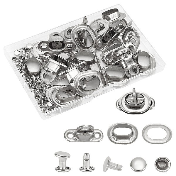 PandaHall WADORN 10 Sets Brass Purse Twist Lock, Bag Turn Lock, with Rivets & Gaskets, Oval, Platinum Brass
PandaHall WADORN 10 Sets Brass Purse Twist Lock, Bag Turn Lock, with Rivets & Gaskets, Oval, Platinum Brass