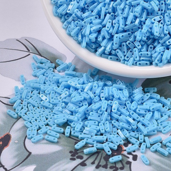 PandaHall MIYUKI Quarter TILA Beads, Japanese Seed Beads, 2-Hole, (QTL413) Opaque Turquoise Blue, 5x1.2x1.9mm, Hole: 0.8mm, about..., Cyan
PandaHall MIYUKI Quarter TILA Beads, Japanese Seed Beads, 2-Hole, (QTL413) Opaque Turquoise Blue, 5x1.2x1.9mm, Hole: 0.8mm, about..., Cyan