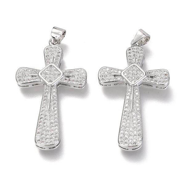 PandaHall Brass Micro Pave Clear Cubic Zirconia Pendants, Cross with Rhombus, Real Platinum Plated, 35x20x4mm, Hole: 3mm Brass+Cubic...
PandaHall Brass Micro Pave Clear Cubic Zirconia Pendants, Cross with Rhombus, Real Platinum Plated, 35x20x4mm, Hole: 3mm Brass+Cubic...
