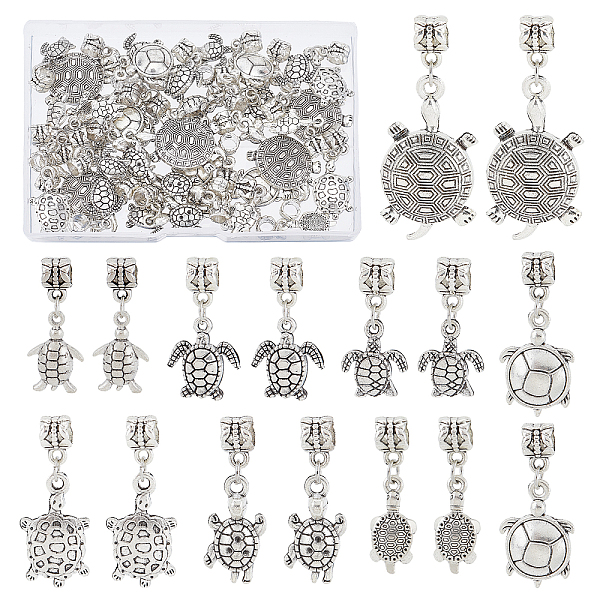 PandaHall 48Pcs Tibetan Style Alloy European Dangle Charms, Large Hole Tortoise Pendants, with Jump Rings, Antique Silver, 26~44.5mm, Hole...
PandaHall 48Pcs Tibetan Style Alloy European Dangle Charms, Large Hole Tortoise Pendants, with Jump Rings, Antique Silver, 26~44.5mm, Hole...