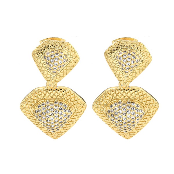 PandaHall Brass Pave Clear Cubic Zirconia Dangle Earrings, Diamond Shape, Real 16K Gold Plated, 30.5x18mm Brass Others Clear
PandaHall Brass Pave Clear Cubic Zirconia Dangle Earrings, Diamond Shape, Real 16K Gold Plated, 30.5x18mm Brass Others Clear