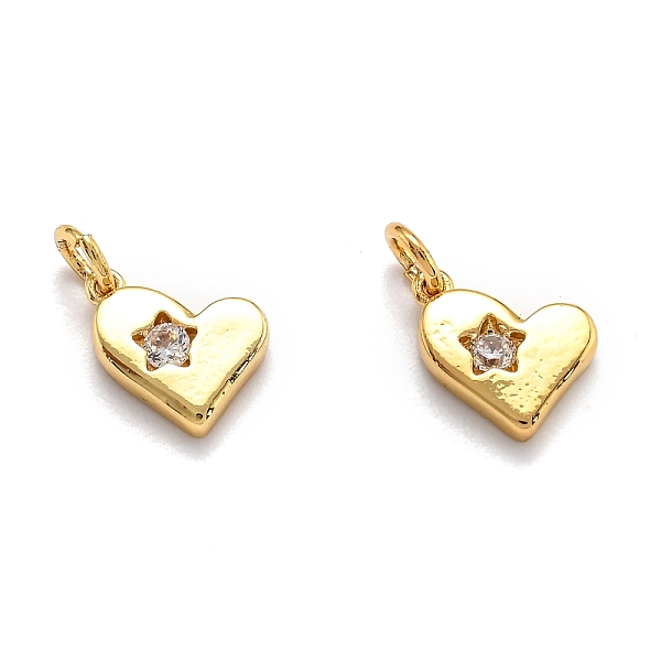 PandaHall Brass Micro Pave Cubic Zirconia Pendants, Long-Lasting Plated, Heart, Golden, 11x9x2.5mm, Hole: 3mm Brass+Cubic Zirconia Heart..., Clear
PandaHall Brass Micro Pave Cubic Zirconia Pendants, Long-Lasting Plated, Heart, Golden, 11x9x2.5mm, Hole: 3mm Brass+Cubic Zirconia Heart..., Clear