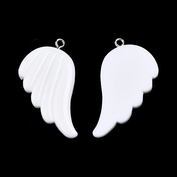 PandaHall Opaque Resin Pendants, Wing Charms, with Platinum Plated Iron Loops, White, 41x30x4mm, Hole: 2mm Iron+Resin Wing White
PandaHall Opaque Resin Pendants, Wing Charms, with Platinum Plated Iron Loops, White, 41x30x4mm, Hole: 2mm Iron+Resin Wing White