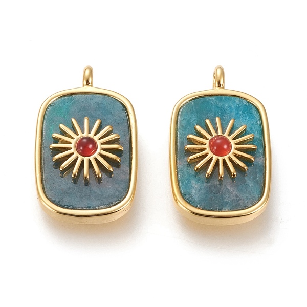 PandaHall Natural Apatite & Red Agate Pendants, with Real 18K Gold Plated Brass Findings, Long-lasting Plated, Rectangle with Sun...
PandaHall Natural Apatite & Red Agate Pendants, with Real 18K Gold Plated Brass Findings, Long-lasting Plated, Rectangle with Sun...