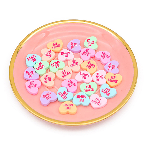 PandaHall Opaque Resin Cabochons, Heart with Word Be Mine, Mixed Color, 19x18mm Resin Heart Multicolor
PandaHall Opaque Resin Cabochons, Heart with Word Be Mine, Mixed Color, 19x18mm Resin Heart Multicolor